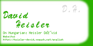 david heisler business card